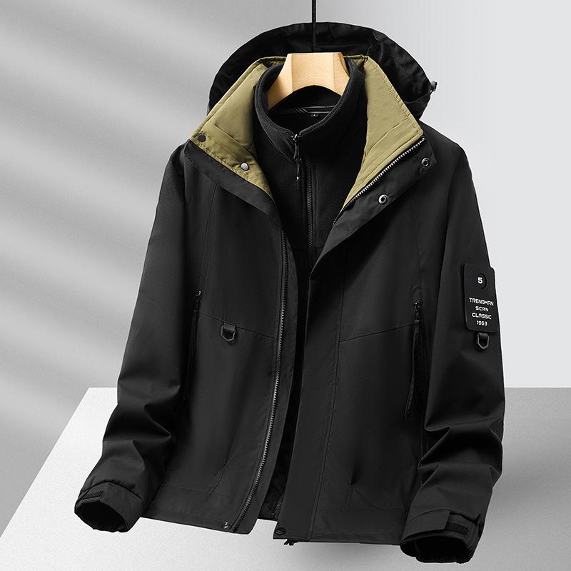 Men s Plus Size Hooded Jacket: Versatile Two-Piece Casual Set L