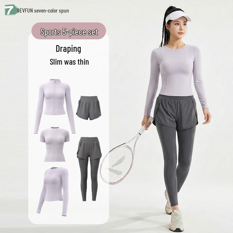 Women s 5-Piece Yoga & Fitness Sportswear Set XL
