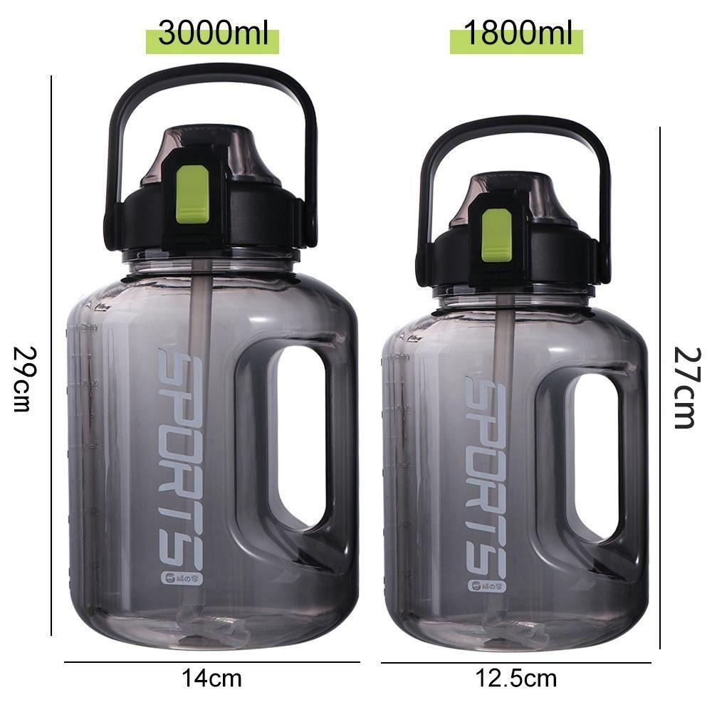 Large Capacity Men Water Kettle 1.8L/3L Travel Bottles Scientific Drinking Gym Cycling Cup  Fitness