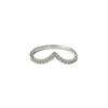 Personalized Popular Fashion Accessories 316 Material Stainless Steel V-Shaped Zircon Ring Gold Ring Jewelry Girl