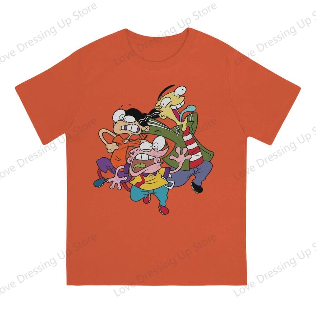 T-shirt 100% Cotone Ed Edd N Eddy Le Disavventure T-shirt Unisex Cartoon Network Anni '90 Assorbente Sudore Casual Maniche Corte S6xl