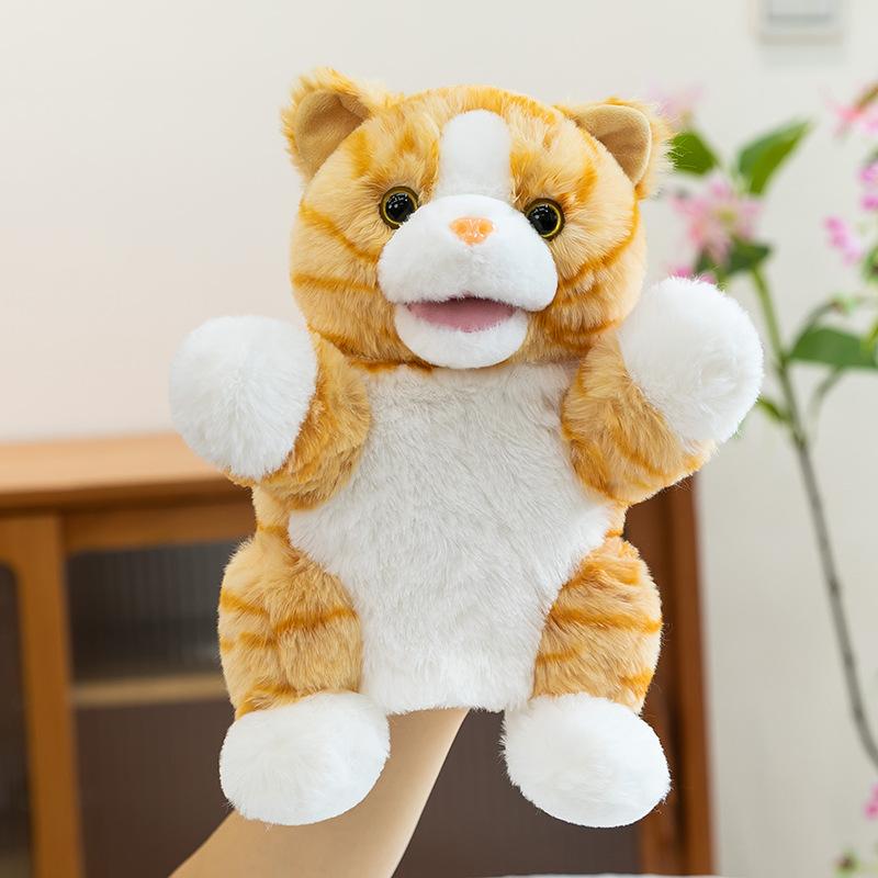 Stuffed Plush Animals Toys Hand Finger Story Puppet Kawaii Dolls Educational Pig Cat Gorilla Baby Toys  Children GIft H1