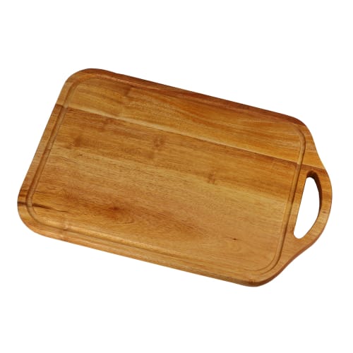 Delish Kitchen Pearl Metal Wooden Cutting Board, Mahogany, 39 X 26 X 1.5 Cm, CC-1350
