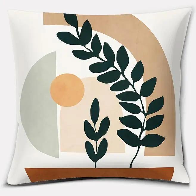 2023 Brown Green Abstract Series Pillow Gift Home Office Decoration  Bedroom Sofa Car Cushion Cover case 45x45