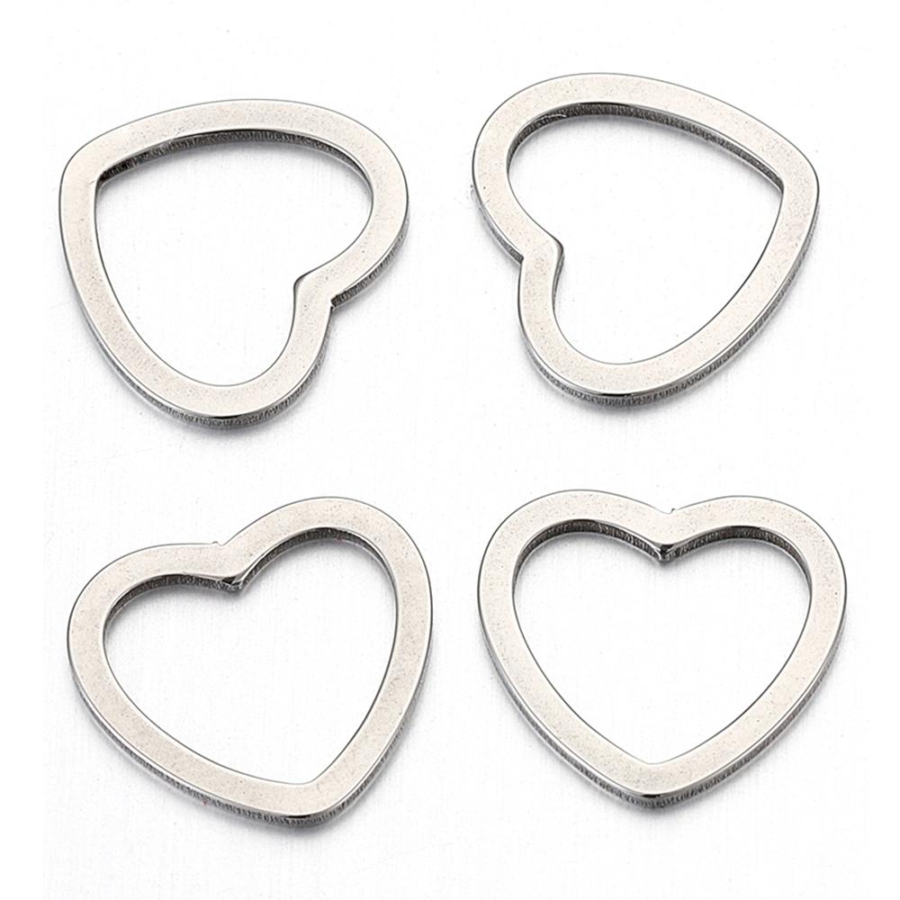 

MINGXUAN 20pcs 12-20mm Gold Stainless Steel Love Heart Charms Bracelet Necklace Connectors Earrings DIY Jewelry Making 12mm