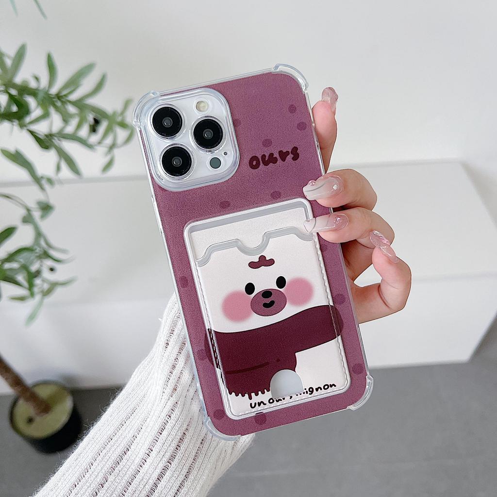 Card Holder Wallet Case for Redmi Note 11 Pro/14 Pro, Realme 8, Samsung A53/A55, iPhone 16, Vivo, Honor – Slim, Shockproof, Stylish