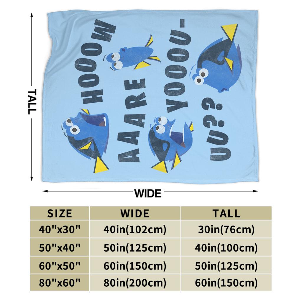 Finding Nemo Dory How Are You Graphic Blankets  Flannel Funny Soft Throw Blankets for Home Spring/Autumn Travel