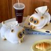 Creative Siamese Cat Cat Tissue Box Cartoon Resin Napkin Paper Box Napkin Holder Household