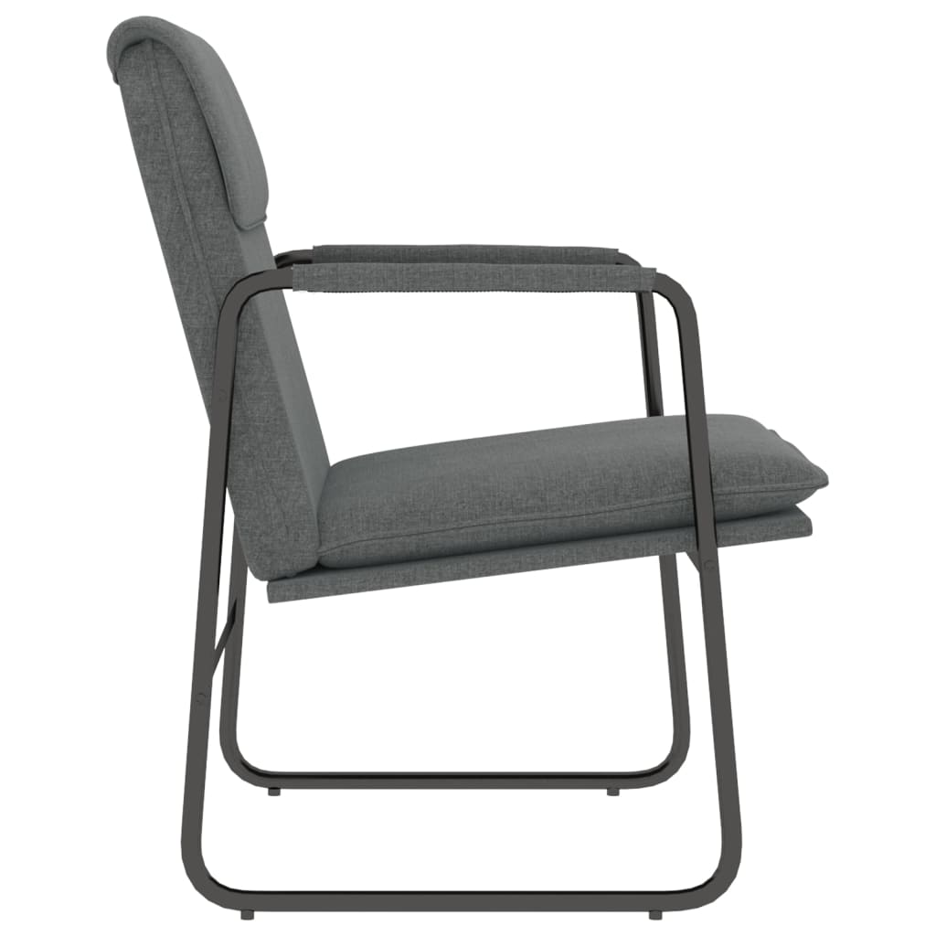 Lounge Chair Dark Grey 55 x 64 x 80 cm Fabric