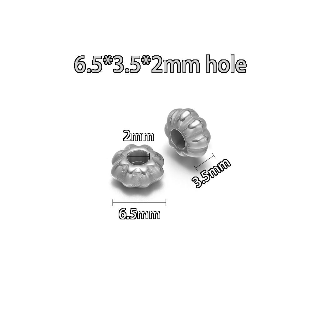 20Pcs Stainless Steel Flower Bead Loose Spacer Tube 8mm Beads for DIY Jewelry Making Bracelet Making Necklace Wholesale Findings