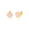 Best Selling Flower Stud Earrings S925Ins Wind Mini Diamond Six Valve Flower Stud Earrings