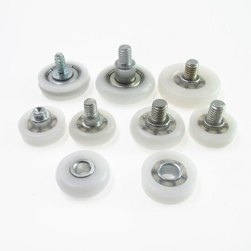1Pcs With Screw Cabinet Moving Wheel Flat Sliding Door Roller Drawer Bearing Pulley  Furniture