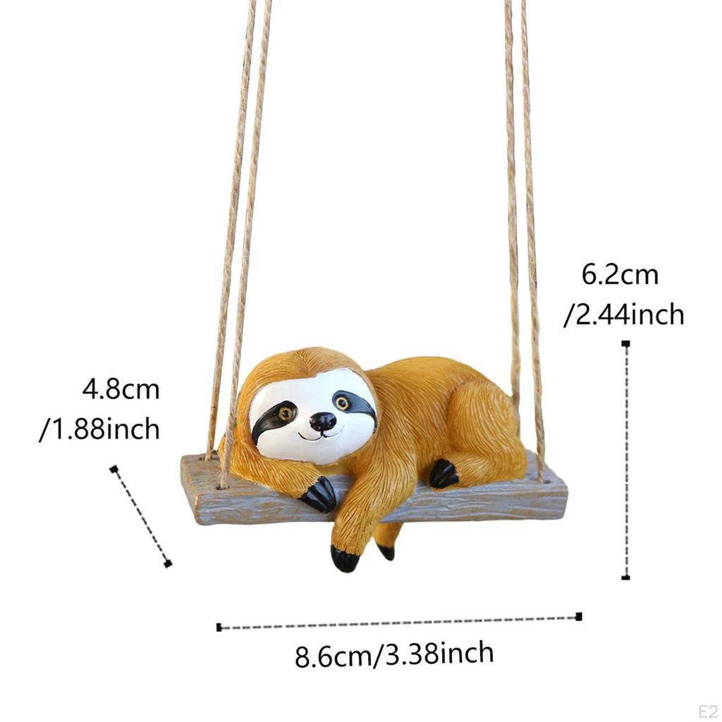Resin Sloth Hanging Sculpture Garden Figurine for Nature Lovers Landscape Outdoor