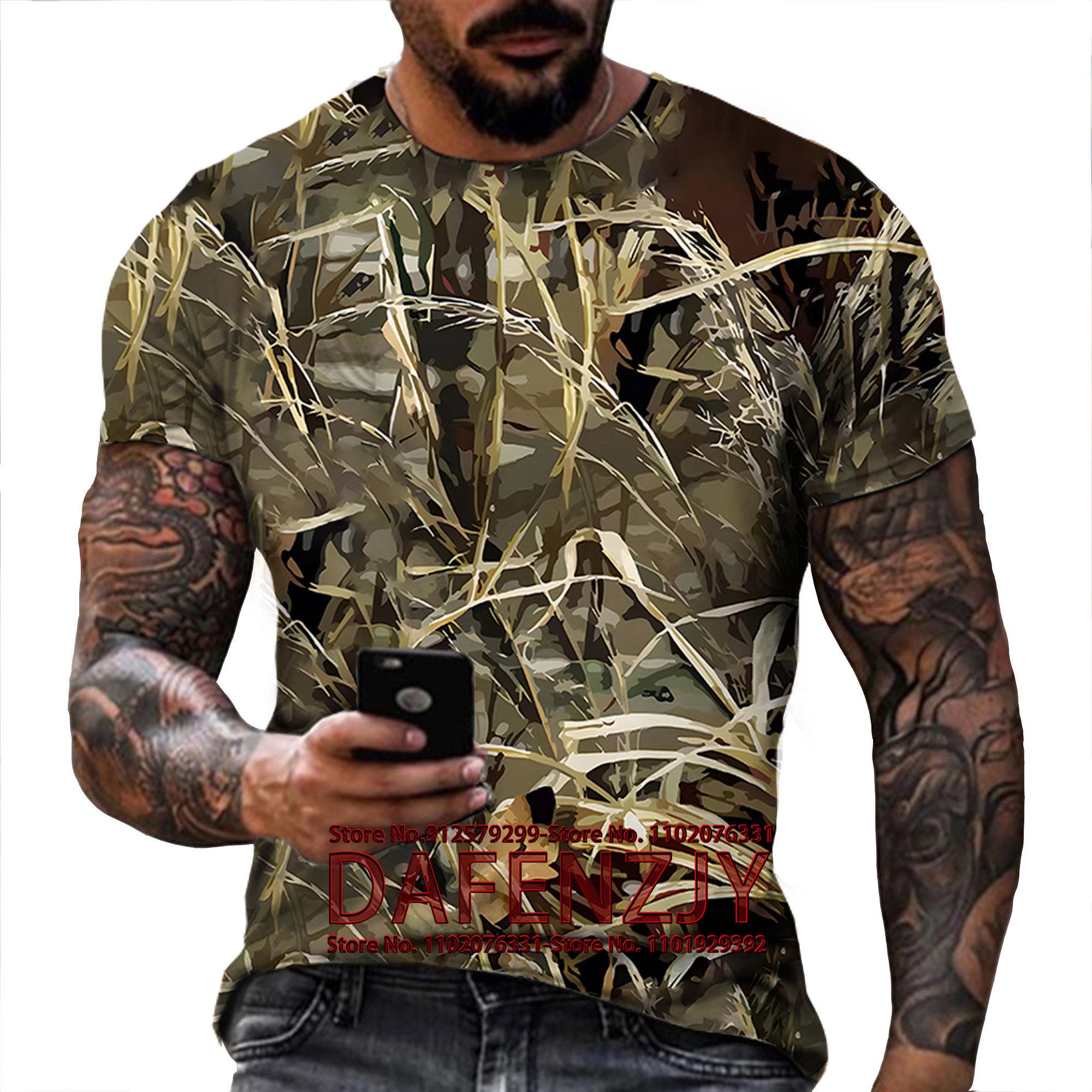 

Футболка с камуфляжным принтом 3D Branch, мужская одежда для активного отдыха, модная повседневная футболка с круглым вырезом и коротким рукавом, летняя уличная футболка большого размера для мужчин, спортивная футболка для активного отдыха S золотой
