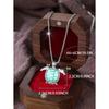 Jewelry watches cute turtle pendant necklace with green enamel and