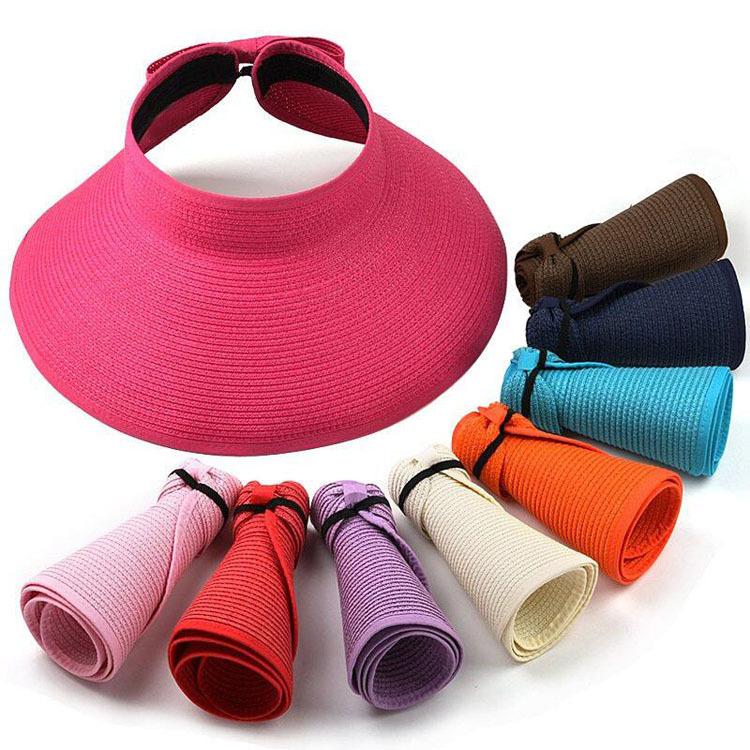 Sommer Damen Sonnenhut Atmungsaktiv Leerer Oberteil Strohhut Faltbar Reise Sonnenhut Entenschnabelhut