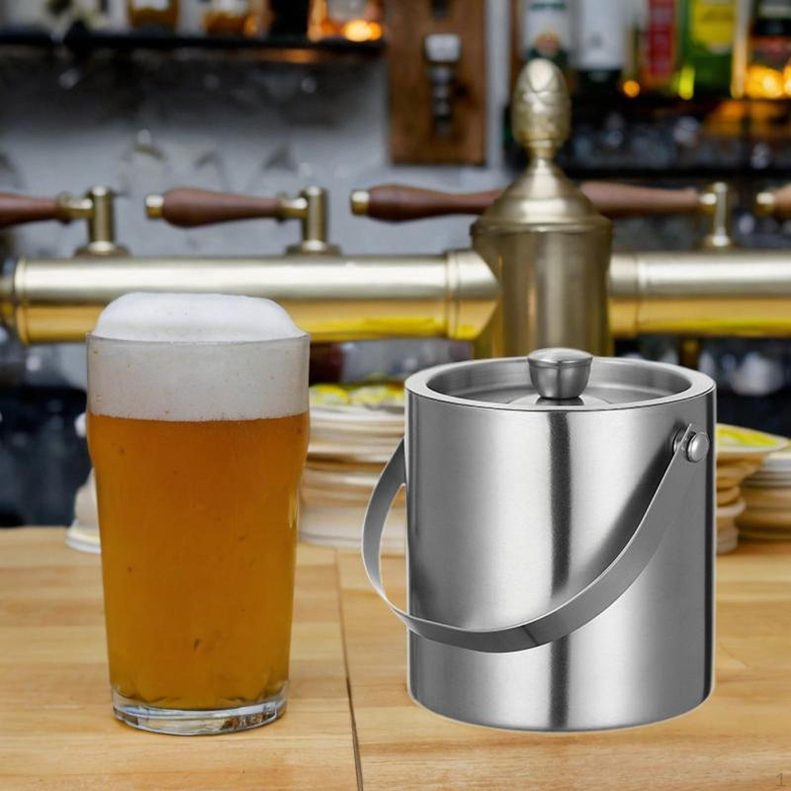 

Ведро для льда с двойной стенкой, изолированное, охлаждающее напитки, контейнер для вечеринок на открытом воздухе 1.6L