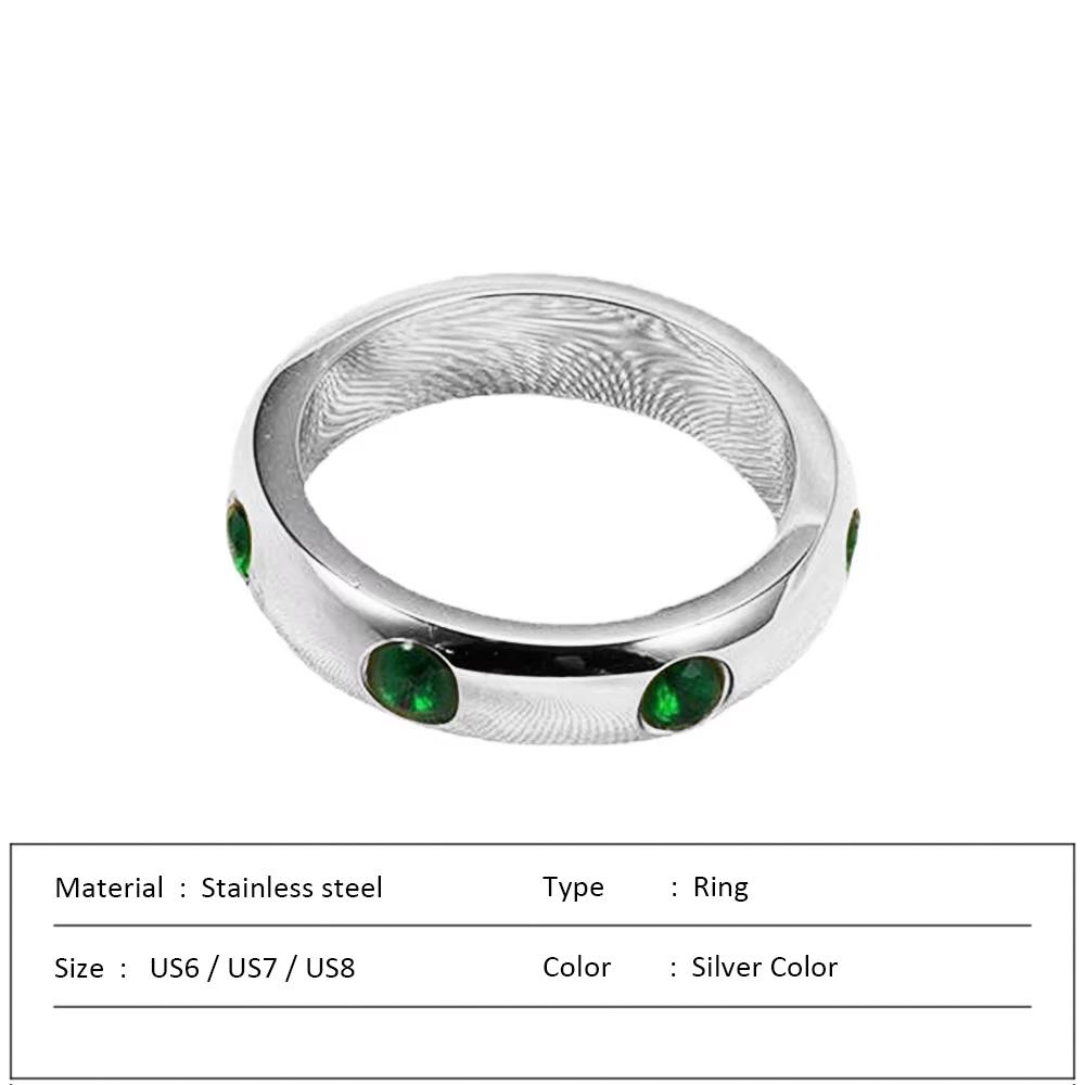 Waterproof Stainless Steel Ring for Women Non-fading Heart Ring Stylish Metal Rings Simple New Jewelry