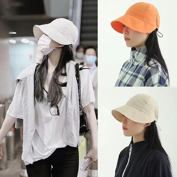 Adult Spring Sun Hat Adjustable Drawstring Fisherman Cap Breathable Hat Casual