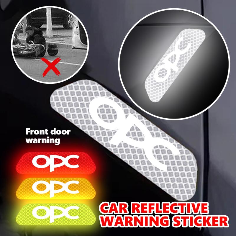 AAAYS1 Car Door Diamond Reflective Sticker Body Side Anti-collision Protection Stickers For Opel Insignia Corsa Zafira Mokka Grandland