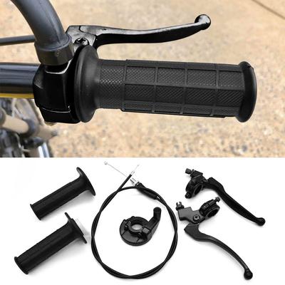 Motorcycle Throttle Handle Brake Lever with Handle with Brake Cable and Throttle Cable For Pit Dirt Bike ATV Quad Motocross Raci