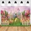Spring Castle Floral Backdrop Wonderland Forest Flower Baby Kids Birthday Party Wedding Photography Background Decor Studio Prop10