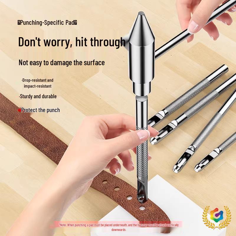 Leather Punch Tool for Belts and Straps - Ideal for Waist Belts, Shoulder Straps, Shoes, Eyelets, and Watch Straps