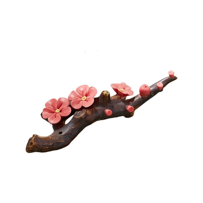 Flower Ceramic Brush Holder Calligraphy Brush Pen Rest Calligraphy Paperweight For Antithetical Couplet Writing Painting
