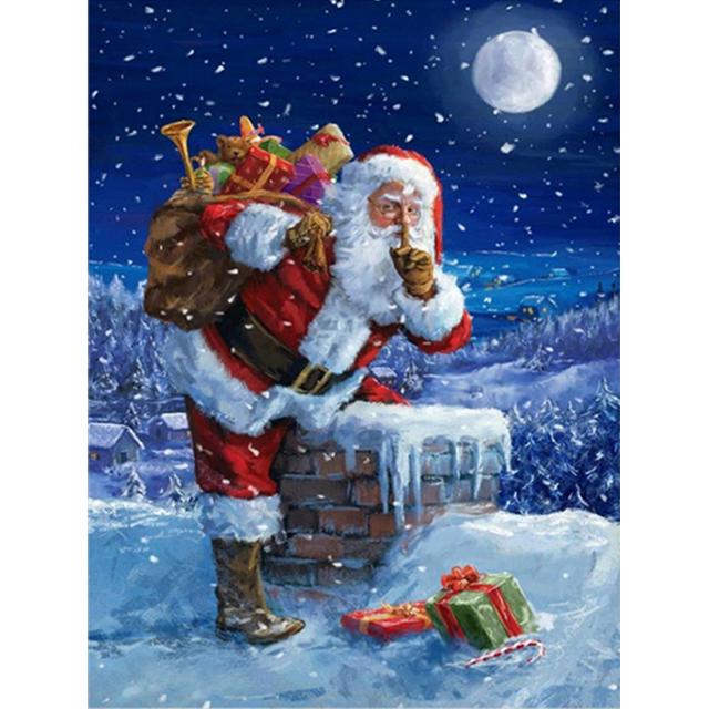 DIY 5D Full Drill Diamond Painting Santa Claus Embroidery Cross Stitch Mosaic Home Decor Gift