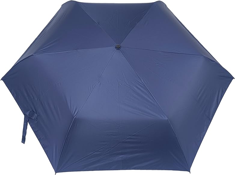 Rose Sangyo 60cm Lightweight Folding Umbrella for Sun and Carbon 61601202 Men's Rain, Fiber, Navy,