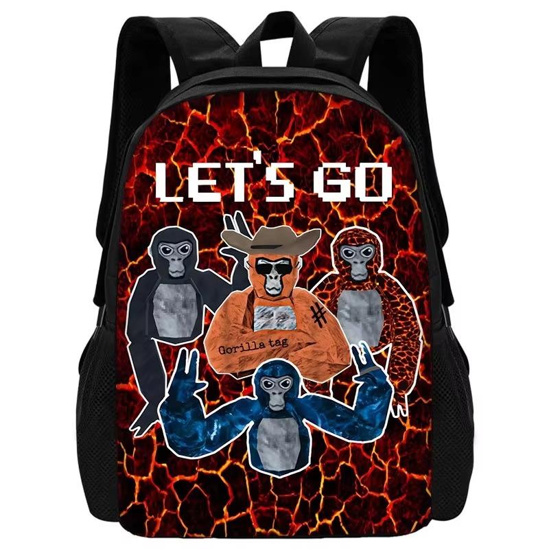 Etichetta Gorilla Cool Novità Cartone Animato Zaino Scolastico per Bambini Con Borsa a Spalla Astucci Zaini Scolastici per Ragazzi Ragazze Miglior Regalo