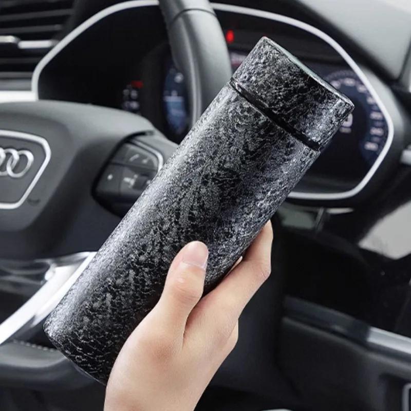 420ml Business Vacuum Flasks with Tea Bin,Pure titanium liner Thermos Cup,Display Temperature Drinkware,Car Gift Water Bottle,