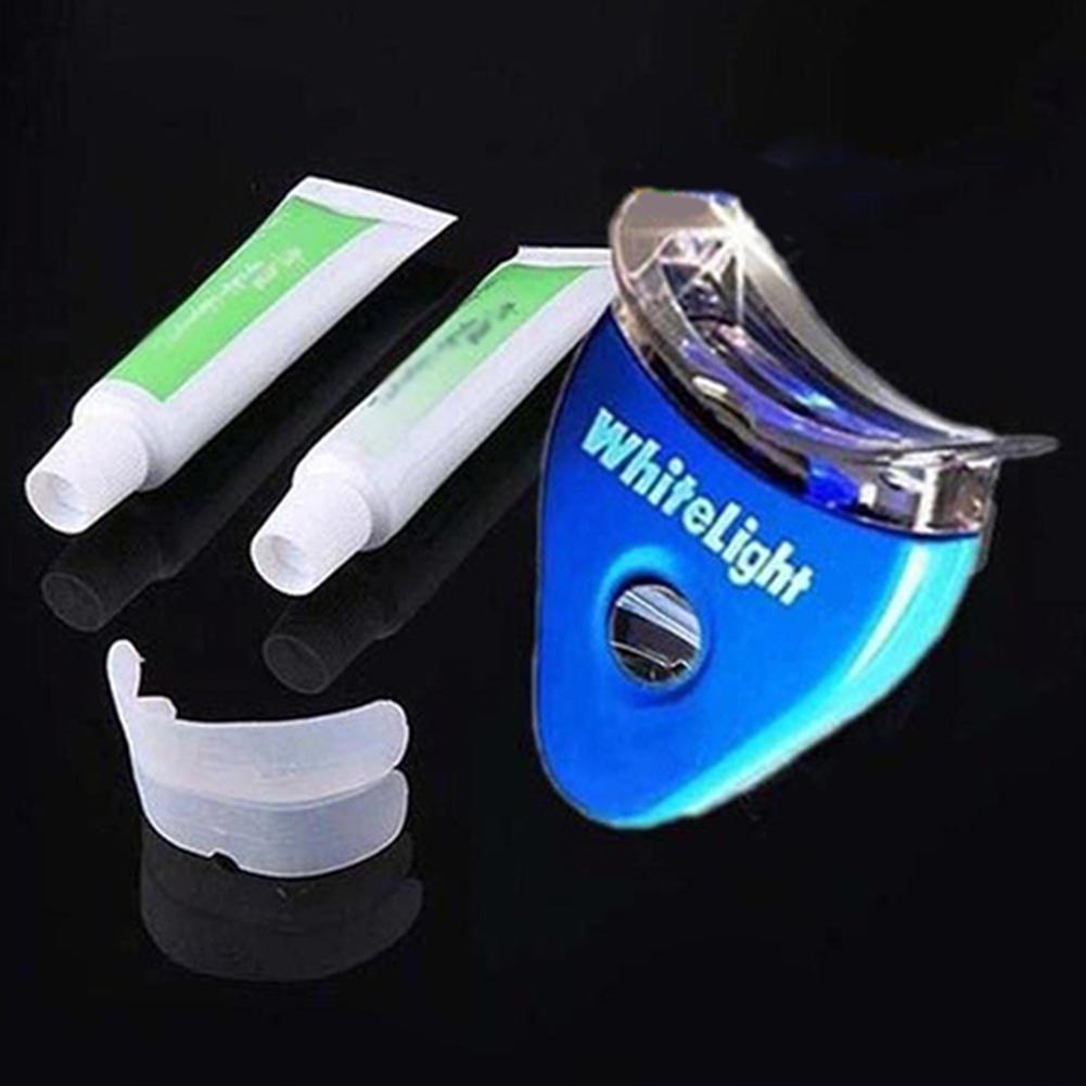Oral Gel Teeth Whitening Kit Whitener Dental Bleaching LED White Home Kit