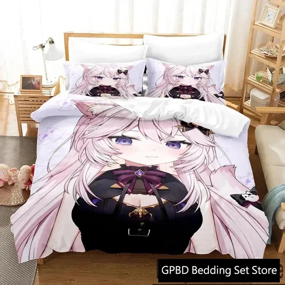 3D Print Anime Nyatasha Nyanners Comfortable Duvet Quilt Cover Pillowcase Bedding Set Children Bedroom Decoration Home Textile