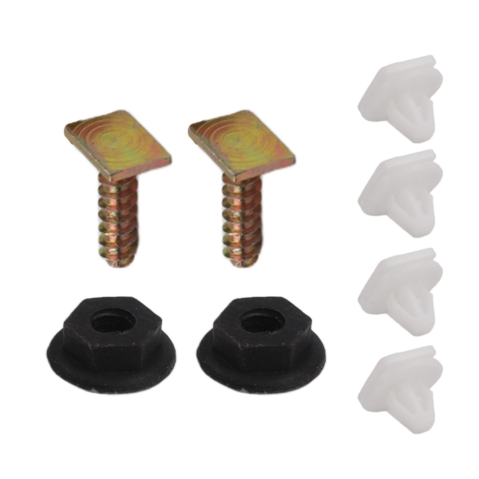 Front Trim Fastener Clips Metal Plastic Screw White