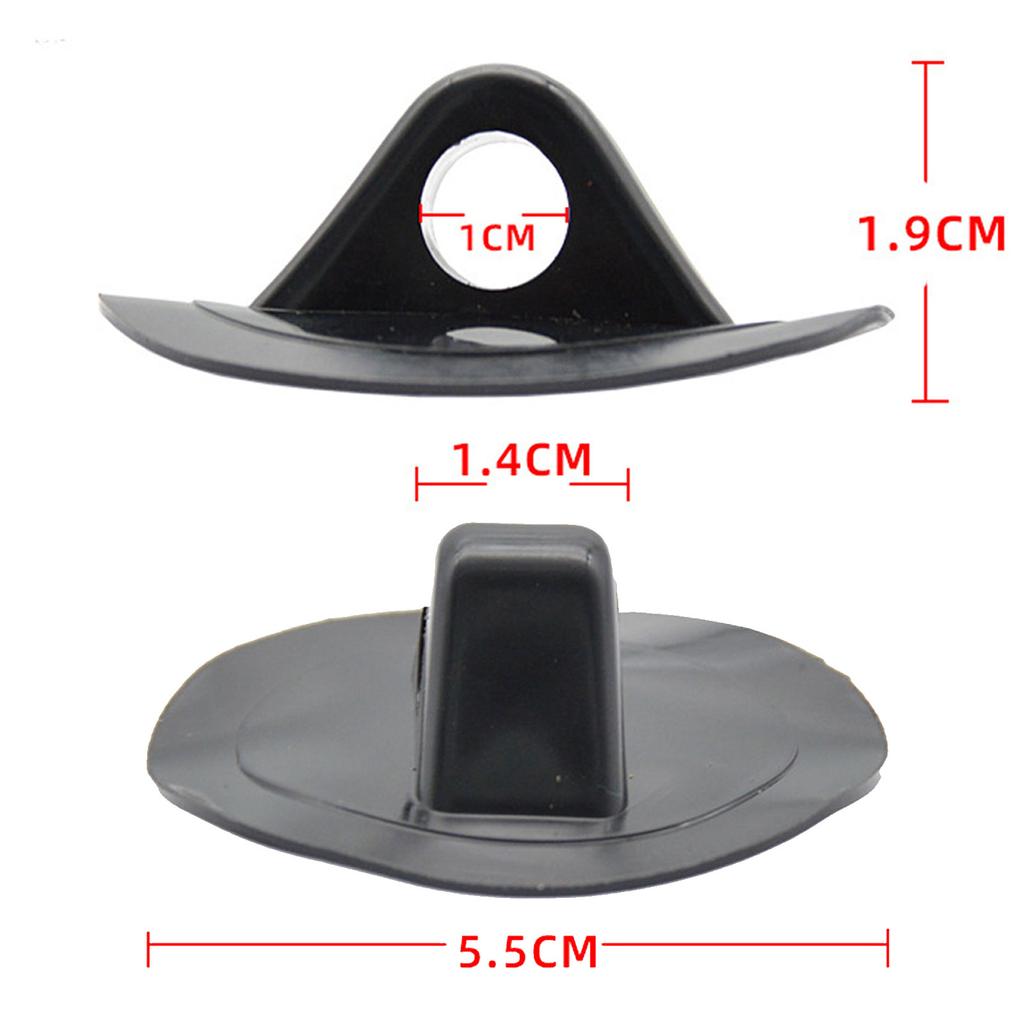 2 Pcs Inflatable Boat Safety Rope Buckle PVC Awning Buckle Anchor Rope Buckle 2X Black Grommets Durable Camping Accessories