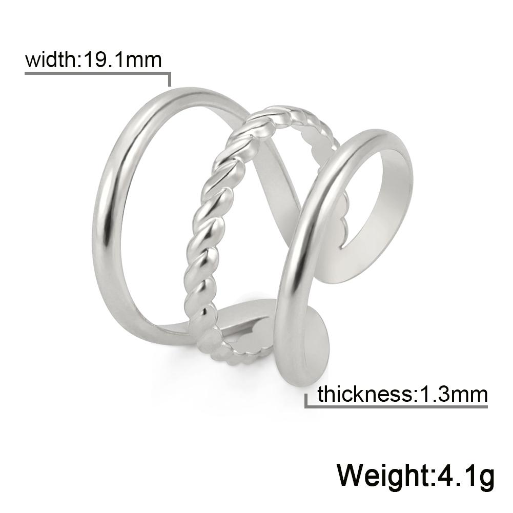 COOLTIME Women Ring Stainless Steel Adjustable Gold Color Finger Rings Mother Day Wedding Jewelry Gift 2025