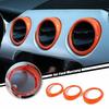 Air Conditioner Vent Outlet Frame Trim for Ford Mustang 2015+ Orange Accessories
