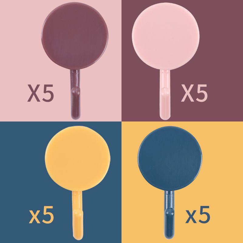 Starka självhäftande krokar utan spik: Kraftiga, icke-märkande ryggsäckshängare för bakom dörren för köks- och badrumsväggar