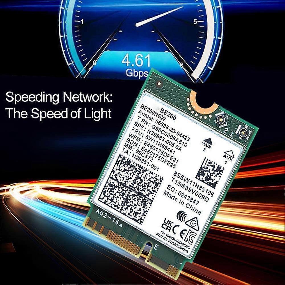Bezdrátová karta WiFi 7 Intel BE200 NGW, Bluetooth 5.4, podpora sítě 8774 Mbps