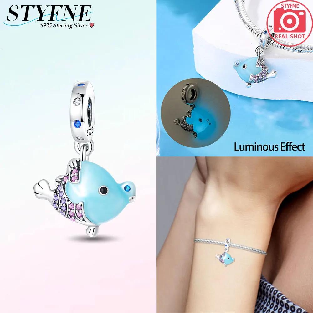 Charms Plataocean Luminous Series Beads For Charms Copper Bracelet Beads Jewellery Making Women'S Gift