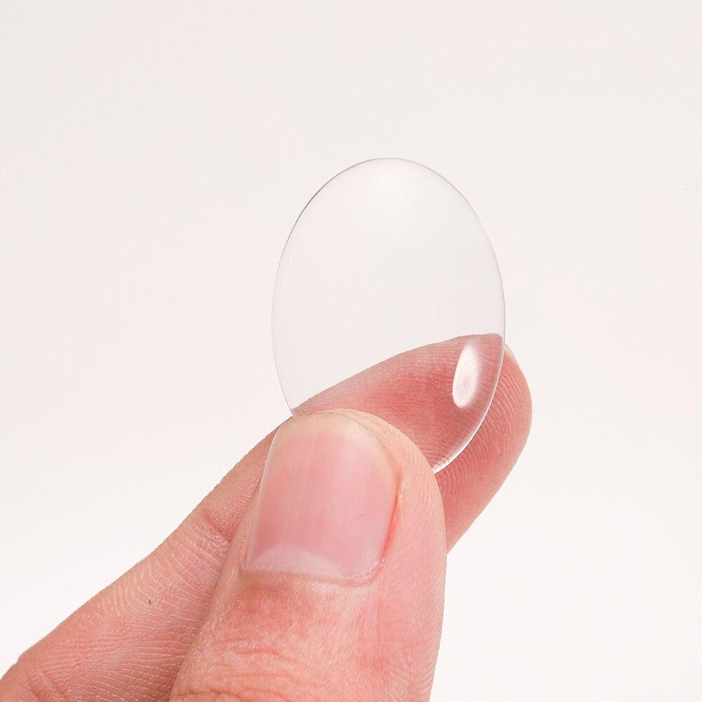 1 Pack Length 10-50mm Transparent Clear Flat Oval Glass Cabochon Diy Charm Pendant Jewelry Accessories For Fashion DIY Jewelry