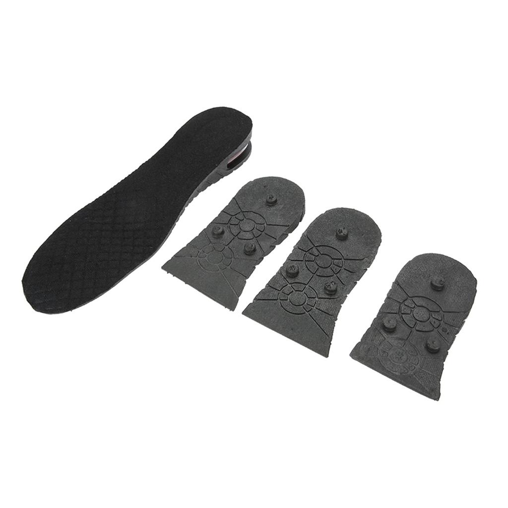 Solette Aumenta Altezza Regolabili a Quattro Strati Unisex Rialzo Tallone in PU Solette per Essere Più Alti 04