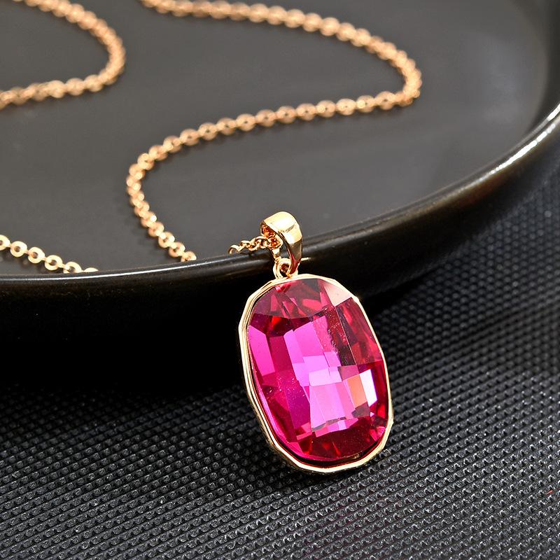 Blue Austrian Crystal Clavicle Necklace Necklace Jewelry Gift For Girls