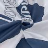 4pcs Cartoon Love Duvet Cover Set Simple Blue Plaid Bed Sheet Adults Kids Teenagers Bedding Comforter Cover with 2 Pillowcases