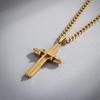Men's Stainless Steel Cross Pendant Necklace - Fashionable Titanium Steel Jewelry