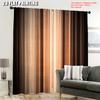 Set Of 2 Brown Curtain Bronze Copper Peach Tan Strip Rustic Vintage Modern Suitable Bedroom Bathroom Living Room Farmhouse Curtains Made Polyester