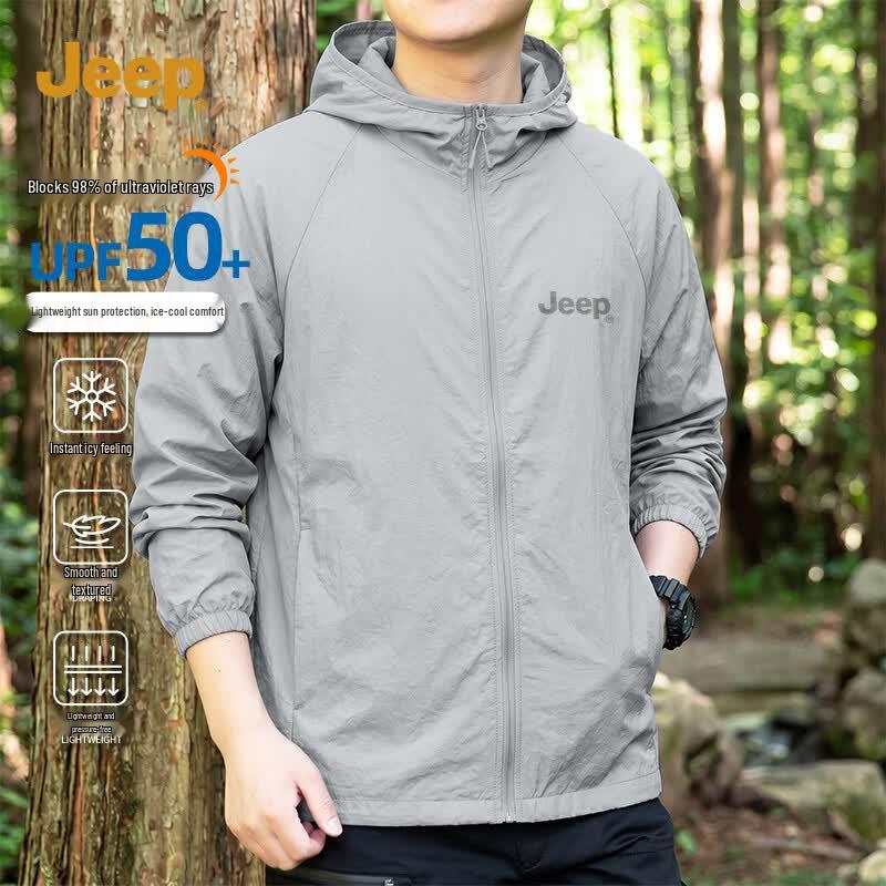 Jeep Men s Lightweight Ice-Cool Sun Protection Hoodie 2XL