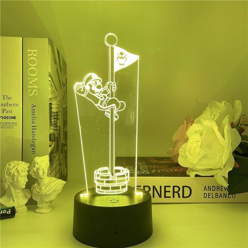 Super Mario Usb Night Light With Color Changing Led For Gaming Room Decor