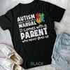 Autism Awareness Mom Dad Parents Autistic Kids Awareness Gif T-shirt